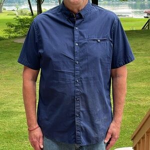 Denim & Flower cotton casual shirt XL slim